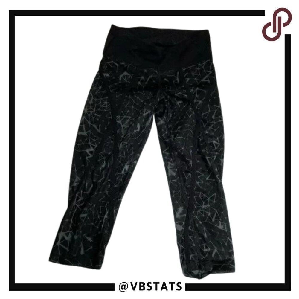 Lululemon Black and‎ Gray Constellation Leggings in Size 4